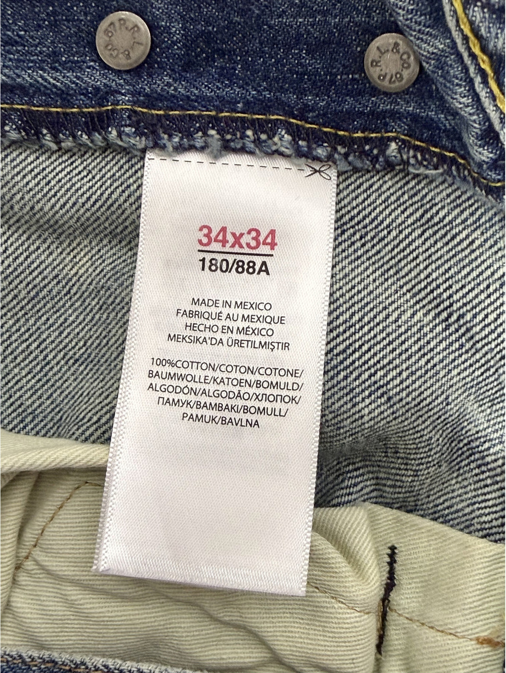 Polo Ralph Lauren The Sullivan Slim Distressed Denim Jeans 34x34 - Picture 5 of 15